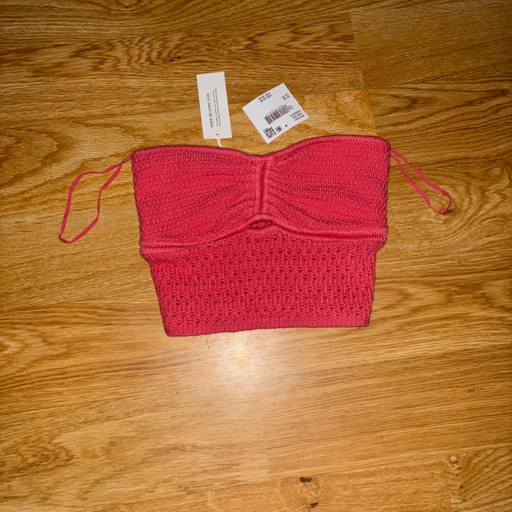 Pink crochet Tube Top